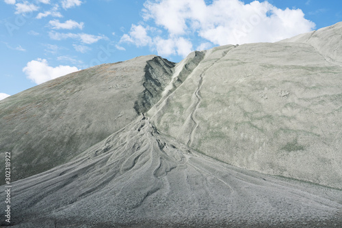 Asbestos mining tailing pile photo