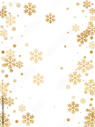 New Year card border holiday pattern with minimal snowflake shapes isolated.