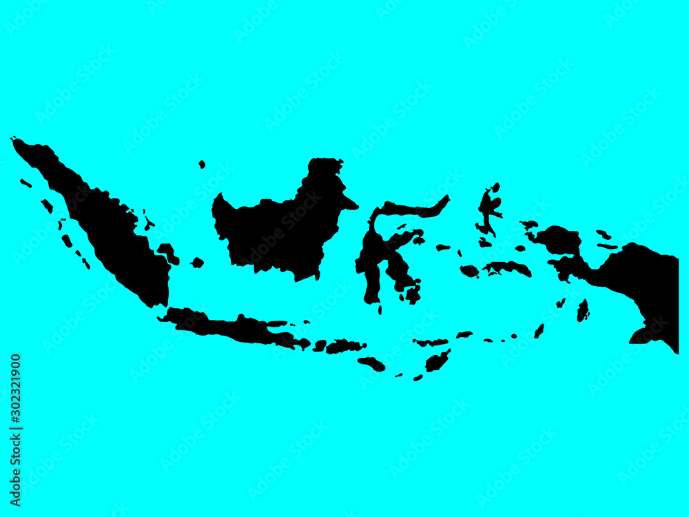 Fototapeta premium Map Flag Indonesia Vector illustration. Eps 10