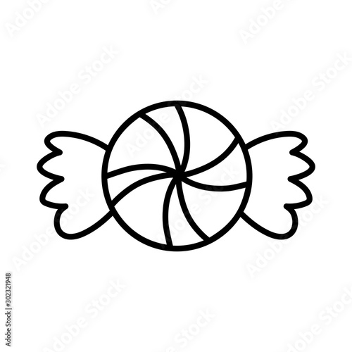 sweet hard candy tasty icon thick line