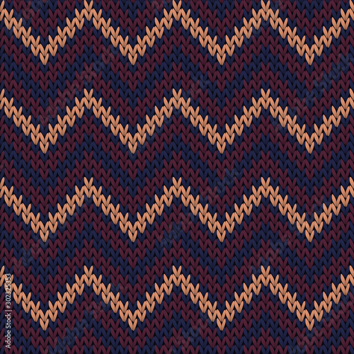 Trendy chevron stripes knitted texture geometric 