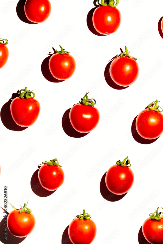 Cherry tomatoes over white background Cherry tomatoes over white background