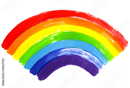Brush stroke rainbow