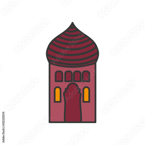 arabic castle tower classic antique icon