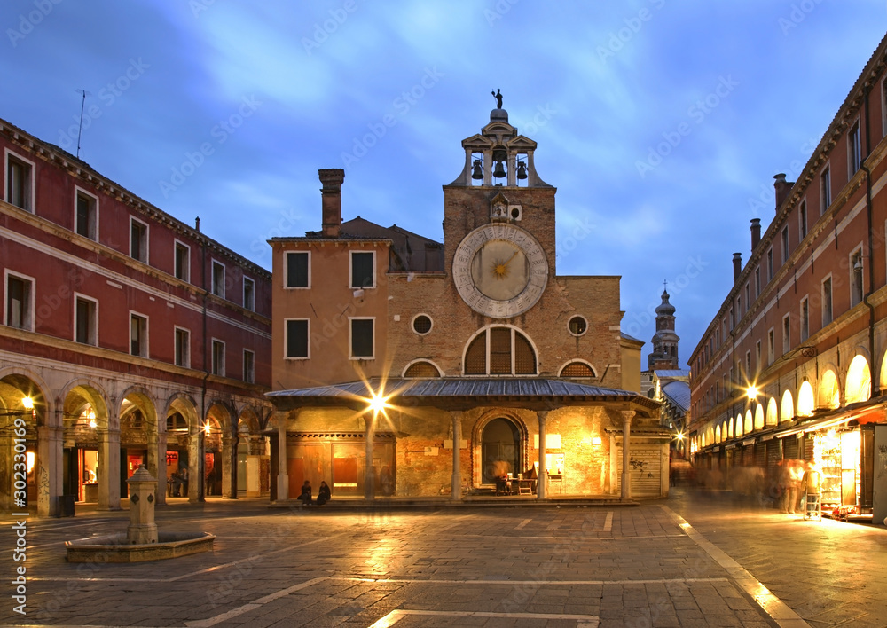 Fototapeta premium San Giacomo di Rialto church in Venice. Region Veneto. Italy
