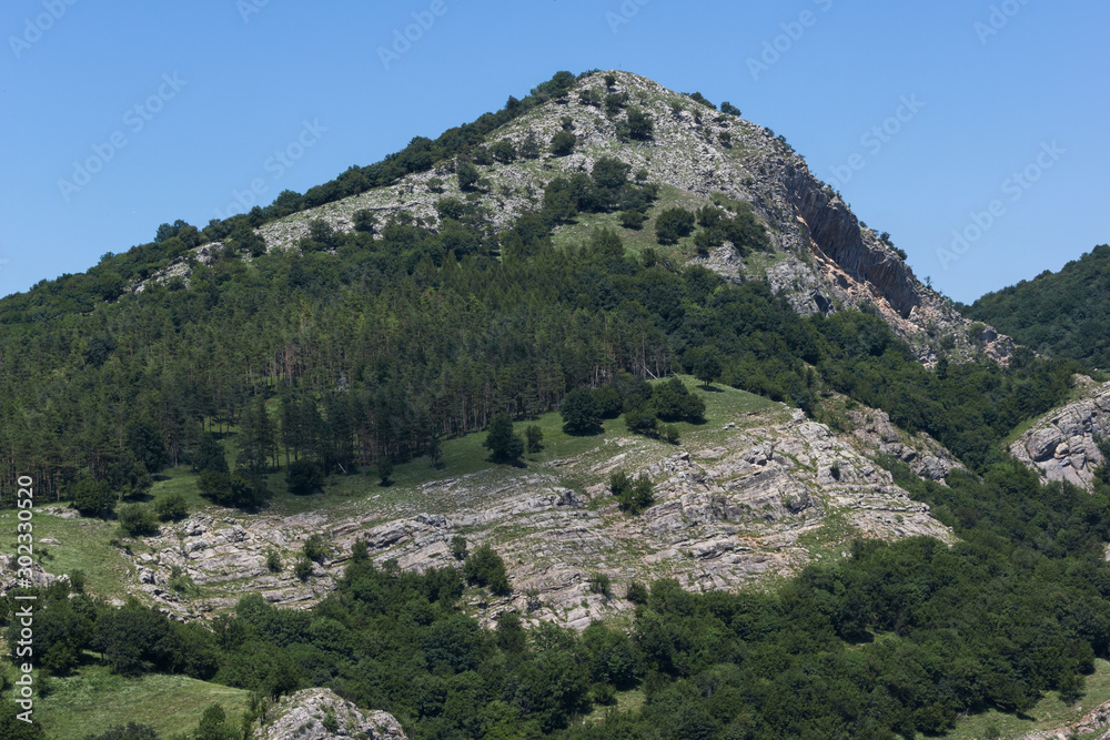 Landscape near Vratsata pass at Balkan Mountains, Bulgaria