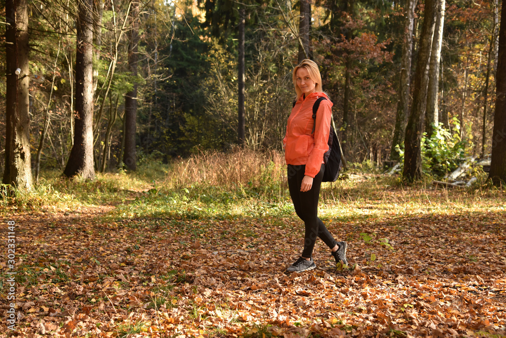 portrait of a blonde against the forest portrait of a blonde against the forest