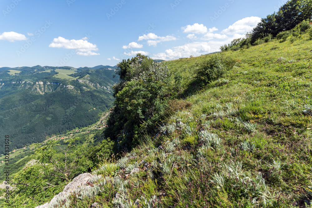 Landscape near Vratsata pass at Balkan Mountains, Bulgaria