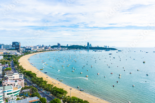 Photography Pattaya Thailand - 26 July 2019 Beautiful landscape and cityscape of pattaya cit