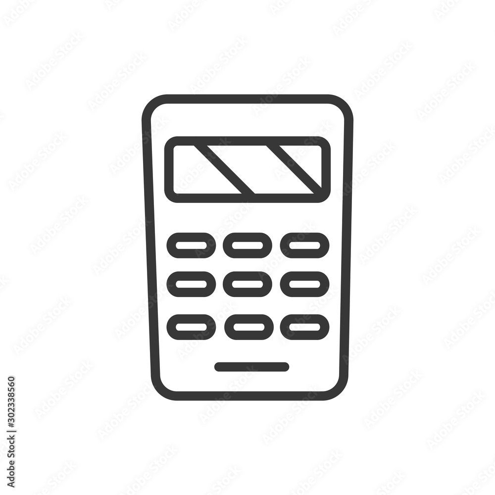calculator finance bank money icon thick line calculator finance bank money icon thick line