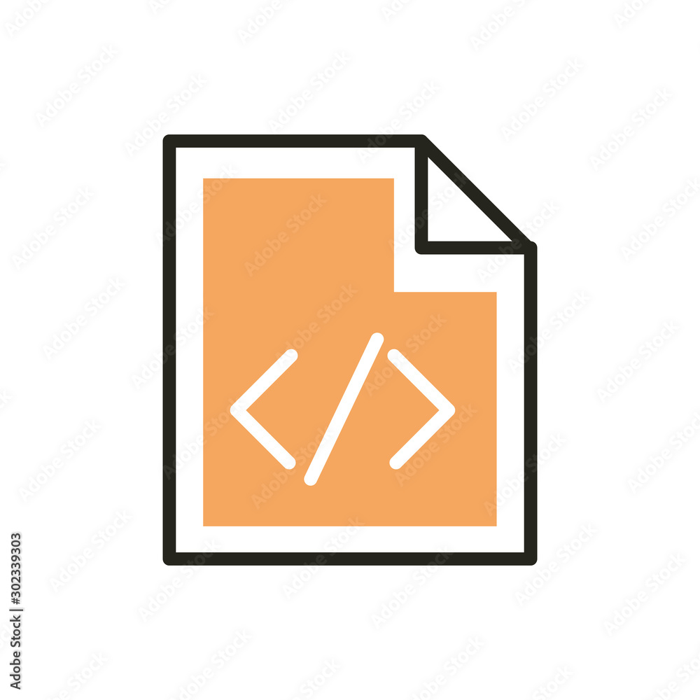 coding web development icon line and fill coding web development icon line and fill