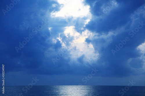 Morning soft sunlight in the Thai sea