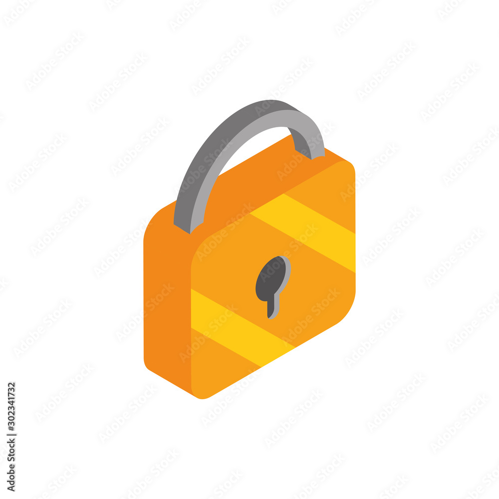 security social media isometric icon security social media isometric icon