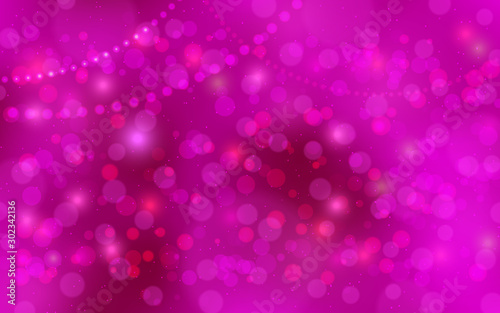 Christmas and New Year abstract blurred vector background with stars, snowflakes and bokeh effect