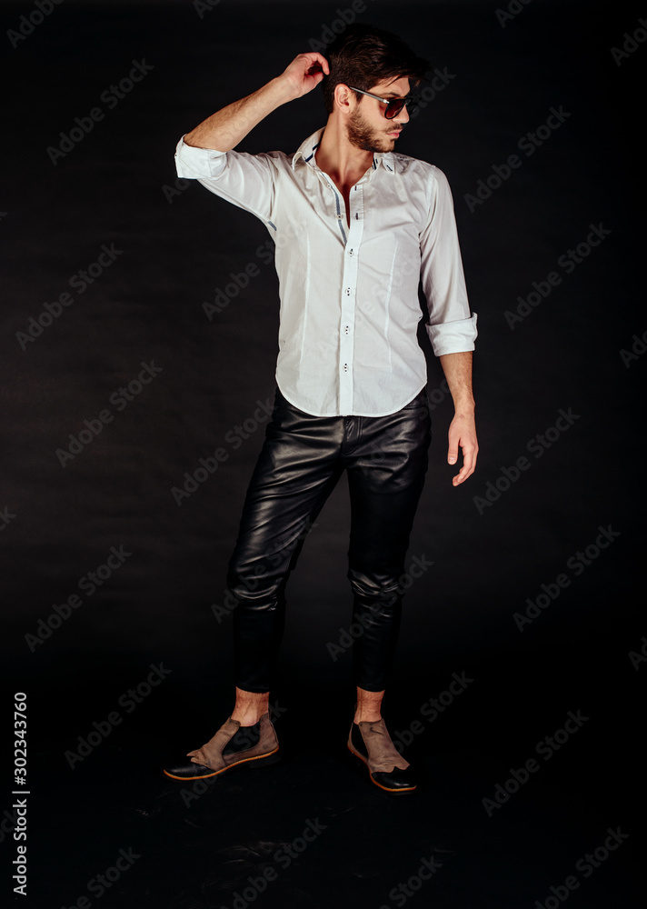 Portrait of pensive handsome man looking away Portrait of pensive handsome man looking away