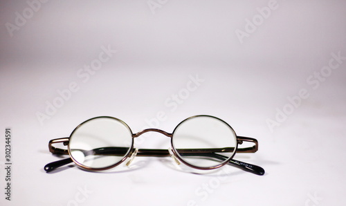 Eye glasses on a white background