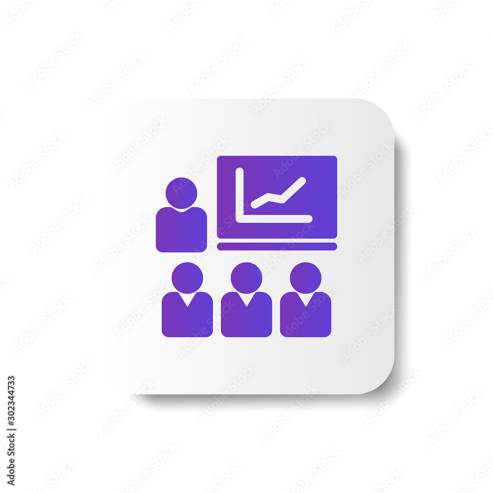 business presentation icon in smooth gradient color business presentation icon in smooth gradient color