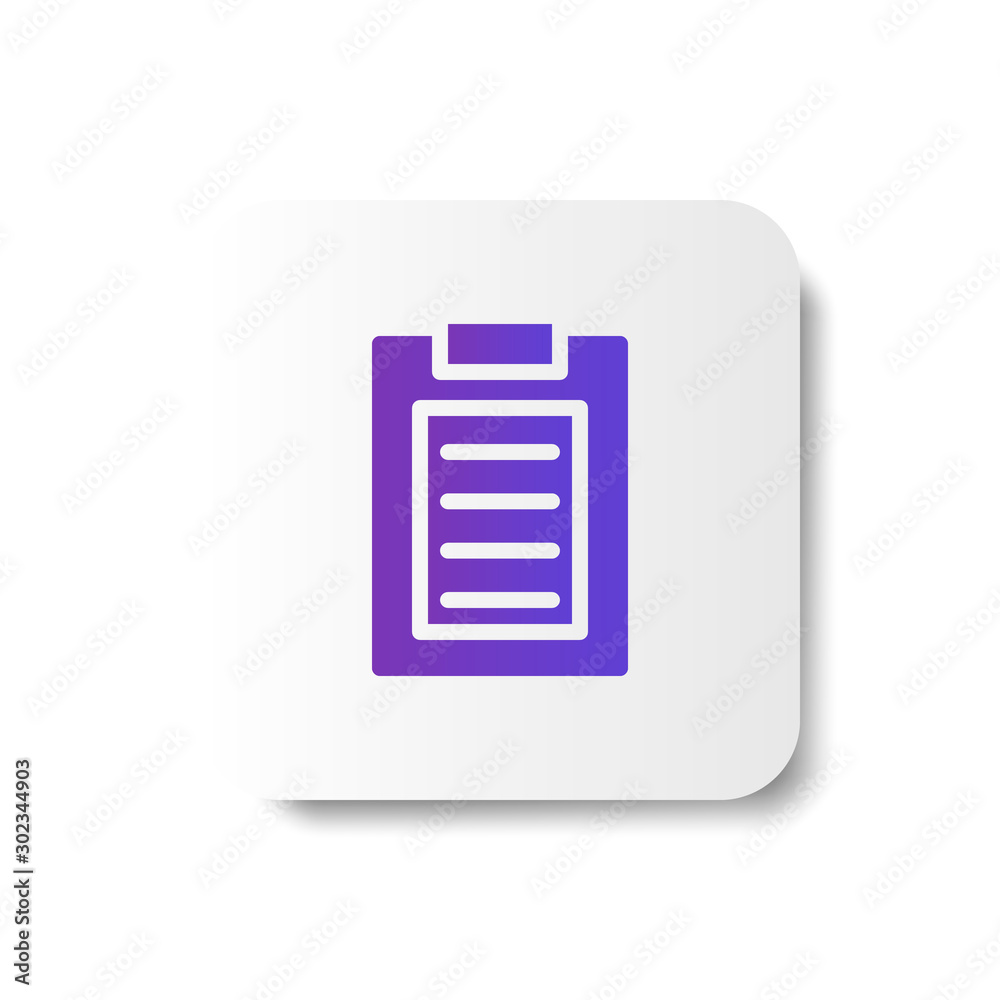 clipboard file icon in smooth gradient color clipboard file icon in smooth gradient color