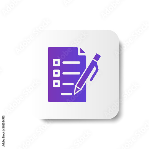 writing a to do list icon in smooth gradient color