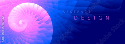 Abstract neon color gradient spiral background