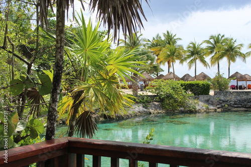 Lake in tropical Cozumel, Mexico