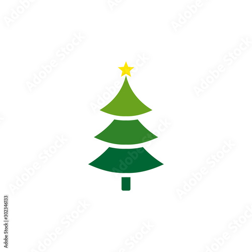 Christmas trees icon isolated on white background. Vector illustration. EPS10