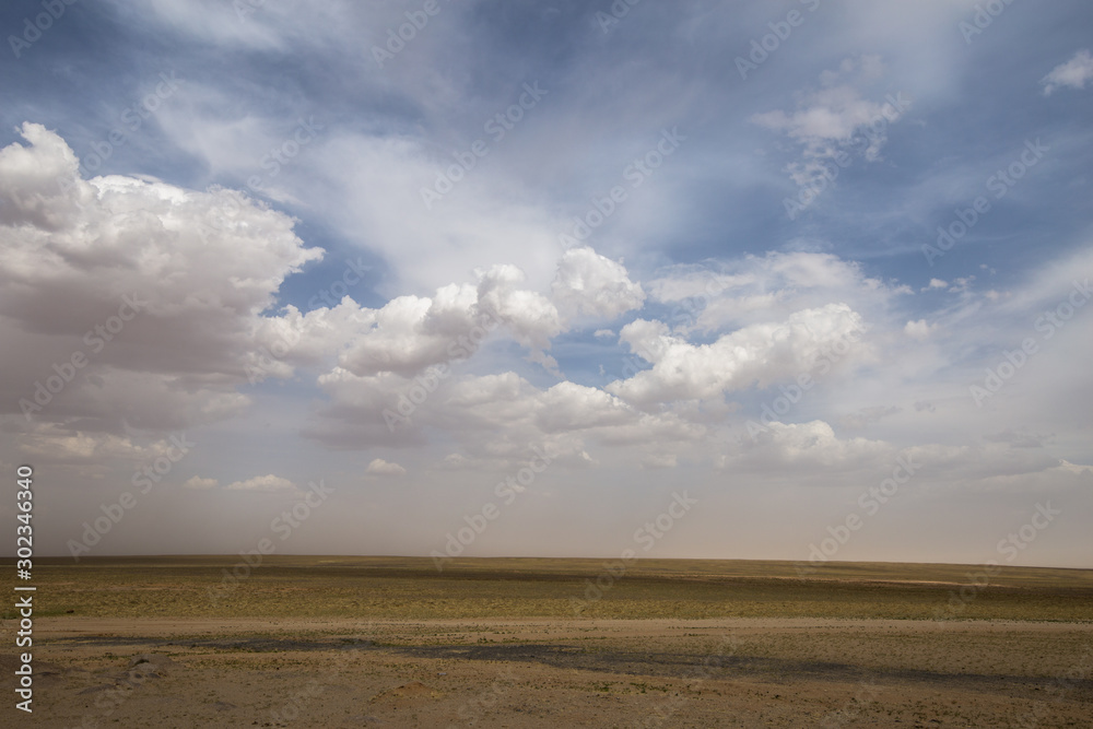 field and blue sky