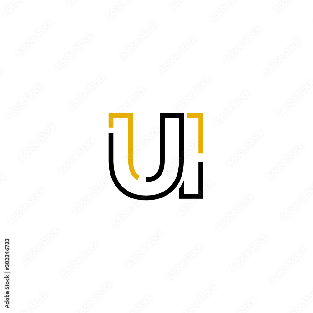 Letter UI logo icon design template elements Letter UI logo icon design template elements