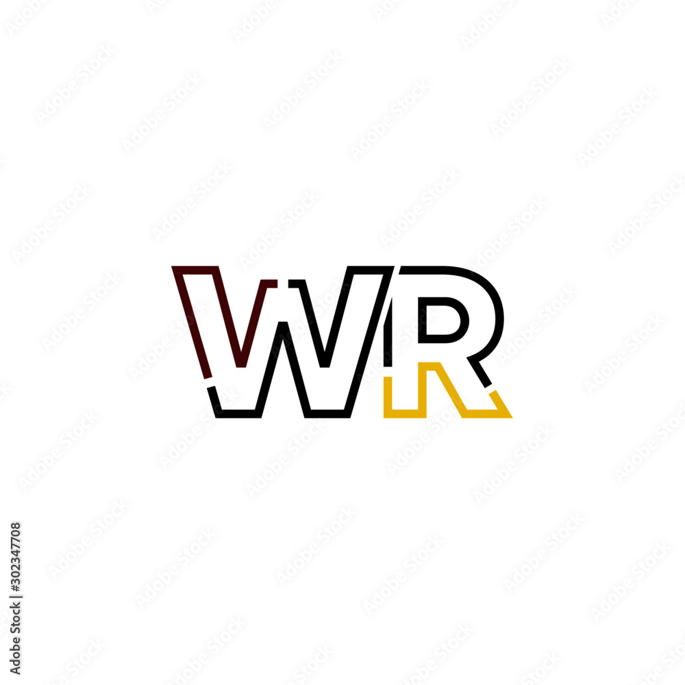 Letter WR logo icon design template elements Letter WR logo icon design template elements