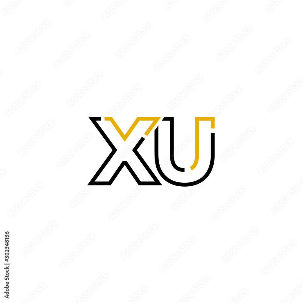 Letter XU logo icon design template elements Letter XU logo icon design template elements