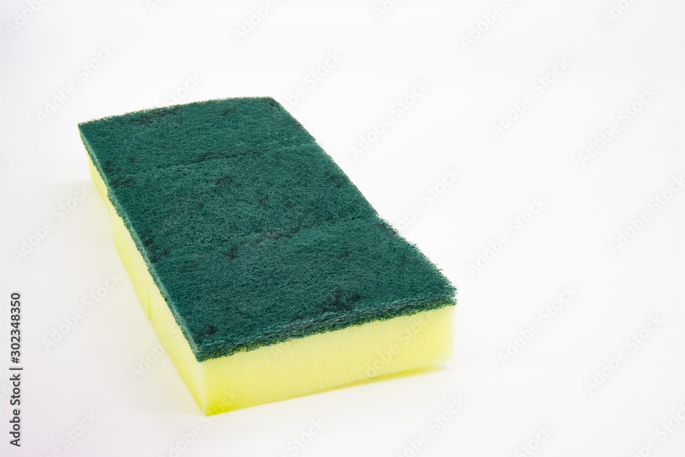 Fototapeta premium Isolated of household cleaning sponge