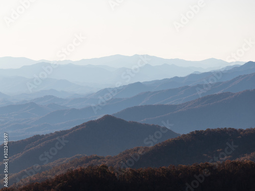 Blue Ridge Layers on the Blue Ridge Parkway near Cherokee, North Carolina