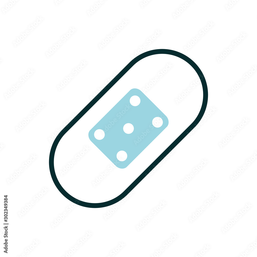 plaster first aid equipment medical icon line fill plaster first aid equipment medical icon line fill