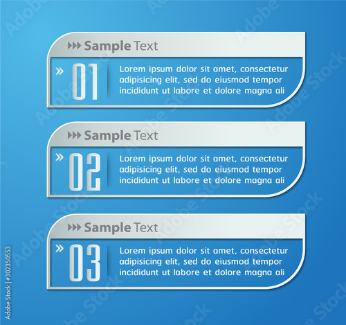 modern paper text box template, banner Infographic