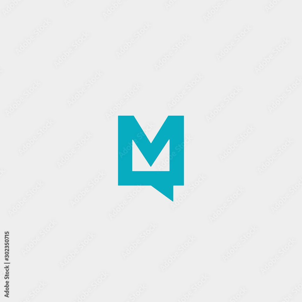 Letter M Chat Logo Template Vector Design Letter M Chat Logo Template Vector Design