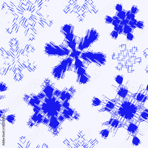 Seamless pattern on a winter theme, snowflakes, vector background