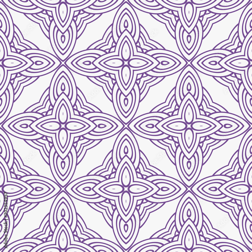 Fototapeta premium Art-deco seamless geometric pattern with retro ornament. Vector illustration