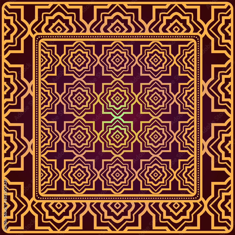 Obraz premium Creative patchwork geometric pattern. Vector illustration