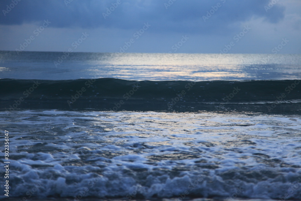 Morning ocean waves in the Gulf of Thailand