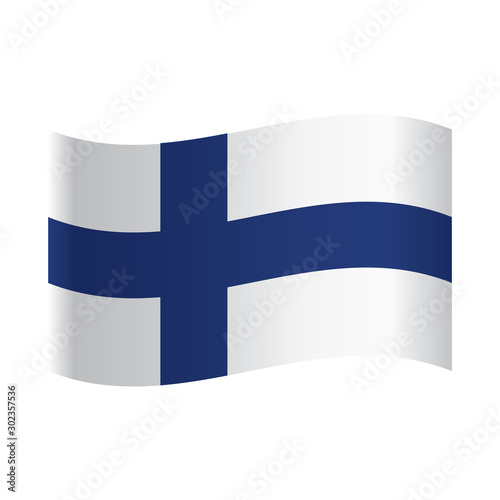 Finland Flag Vector Icon - Illustration