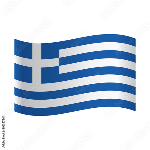 Greece Flag Icon, Isolated Greek flag, Vector illustration.