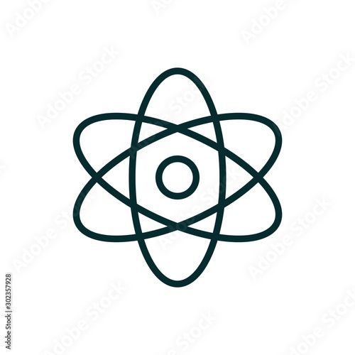 science molecule atom medical icon line
