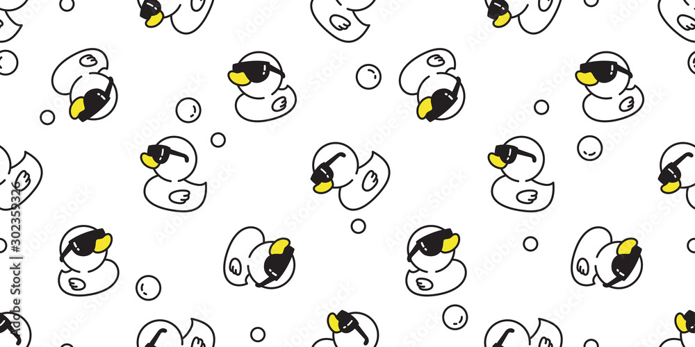 duck seamless pattern vector rubber duck sunglasses shower bath soap bubble cartoon scarf isolated repeat wallpaper tile background illustration bird animal doodle design duck seamless pattern vector rubber duck sunglasses shower bath soap bubble cartoon scarf isolated repeat wallpaper tile background illustration bird animal doodle design