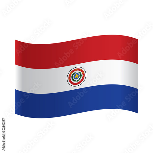 Paraguay flag icon design illustration