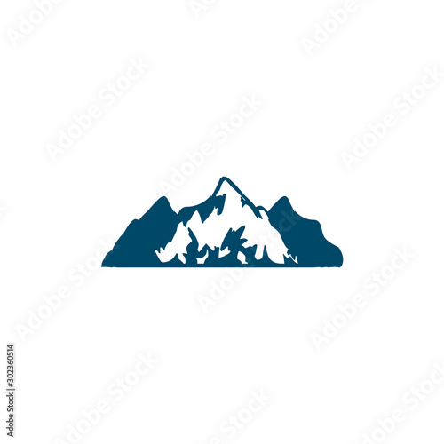 Mountain landscape icon logo design