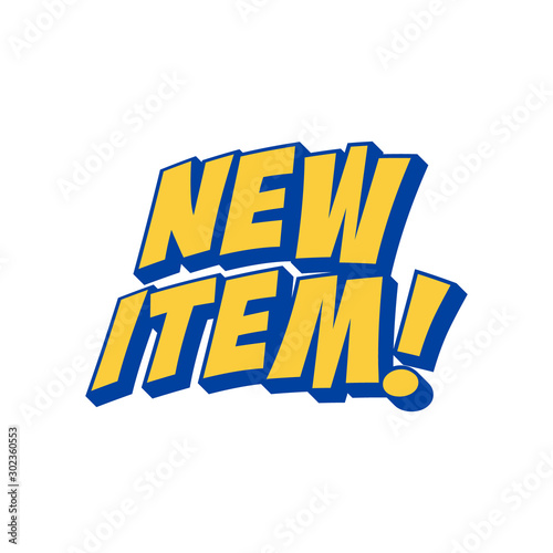 Vector New Item Text Label