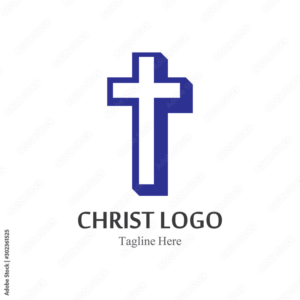 Christ logo template design vector, creative simple Christ logo template design vector, creative simple