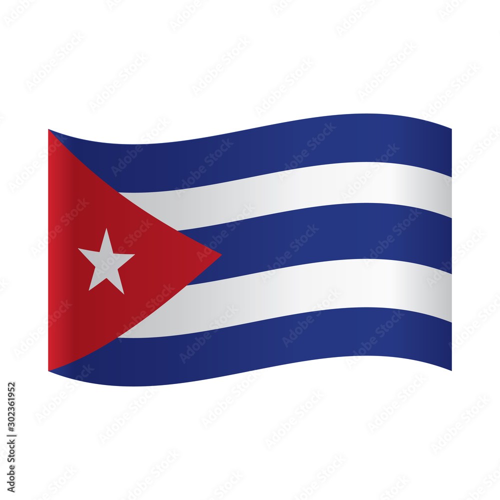 Aap Specifiek Legende Cuba flag, official colors and proportion correctly. National Cuban flag.  Raster illustration. Stock Vector | Adobe Stock