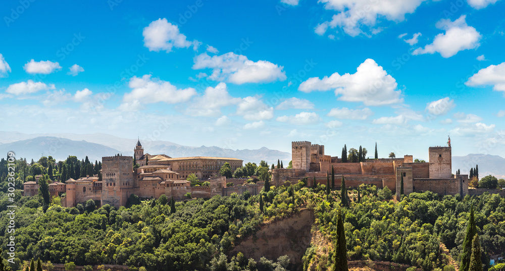 Arabic fortress of Alhambra in Granada
