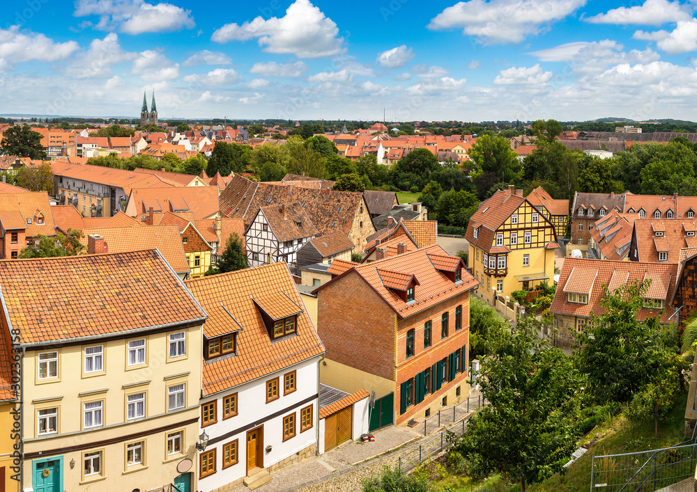 Panoramic view of Quedlinburg, Germany Panoramic view of Quedlinburg, Germany